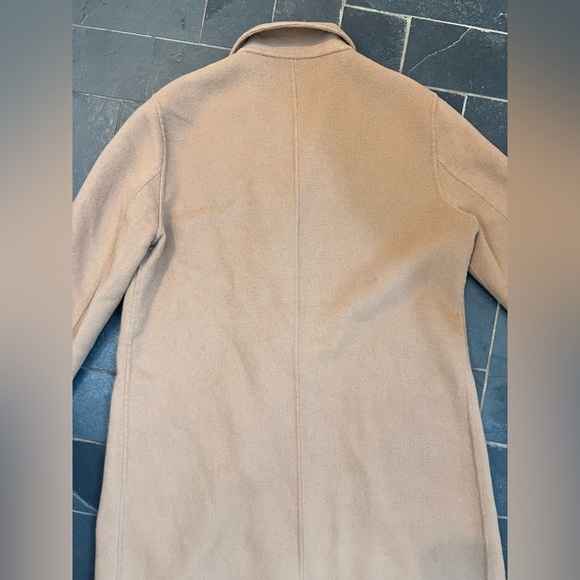 Zara tan camel wool blend coat size large - Picture 10 of 11